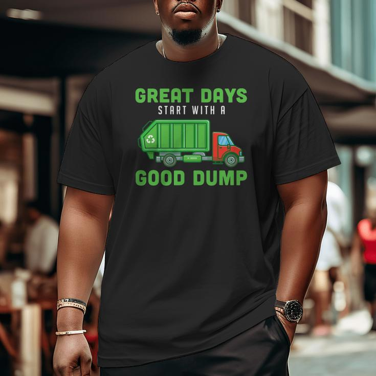 Garbage Truck Recycling Trash Recycle Garbageman Waste Bin Big and Tall Men T-shirt