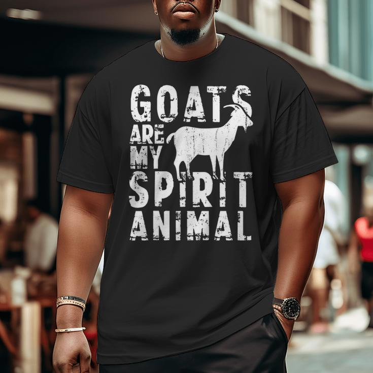 Goat Are My Spirit Animal Lover Big and Tall Men T-shirt