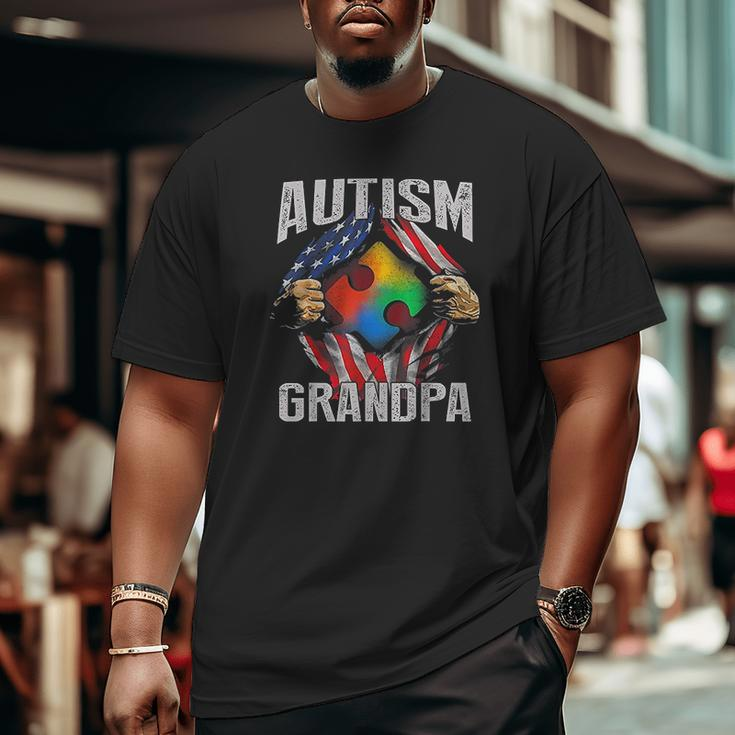 Grandpa American Flag Big and Tall Men T-shirt