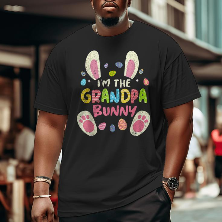 Grandpa Easter Matching Family Party Bunny Face Big and Tall Men T-shirt