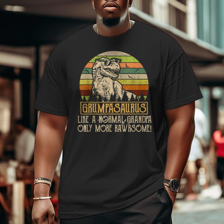 Grumpasaurus Grumpy Grandpa Trex More Rawrsome Big and Tall Men T-shirt