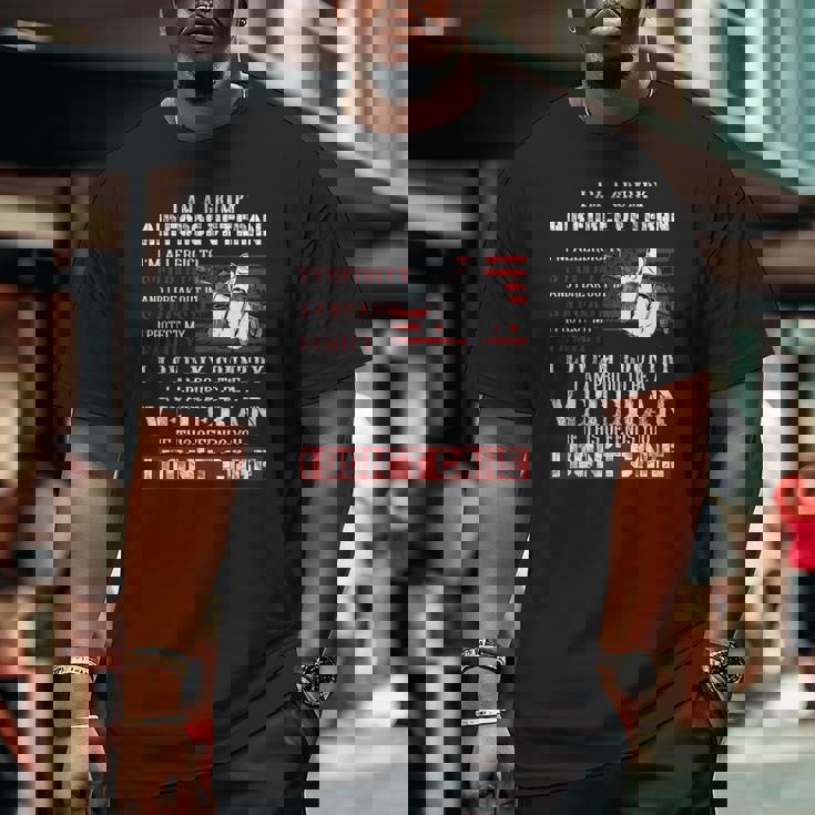 I Am A Grumpy Air Force Veteran Retired Air Force Veteran Big and Tall Men T-shirt