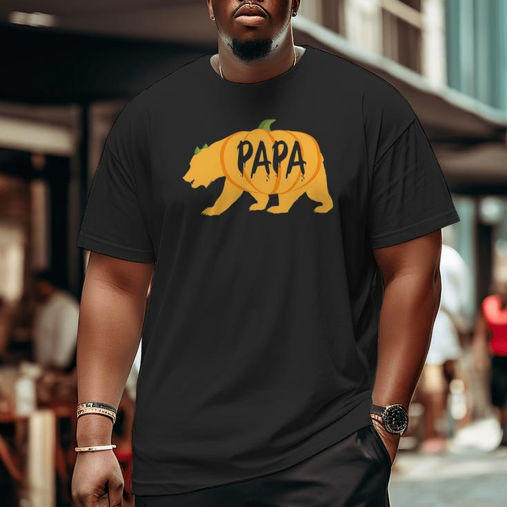 Halloween Papa Bear Pumpkin Father's Big and Tall Men T-shirt