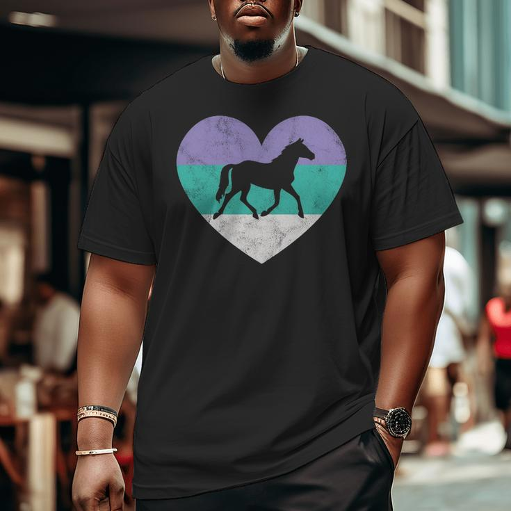 Horse Gif For Women & Girls Retro Vintage Cute Big and Tall Men T-shirt