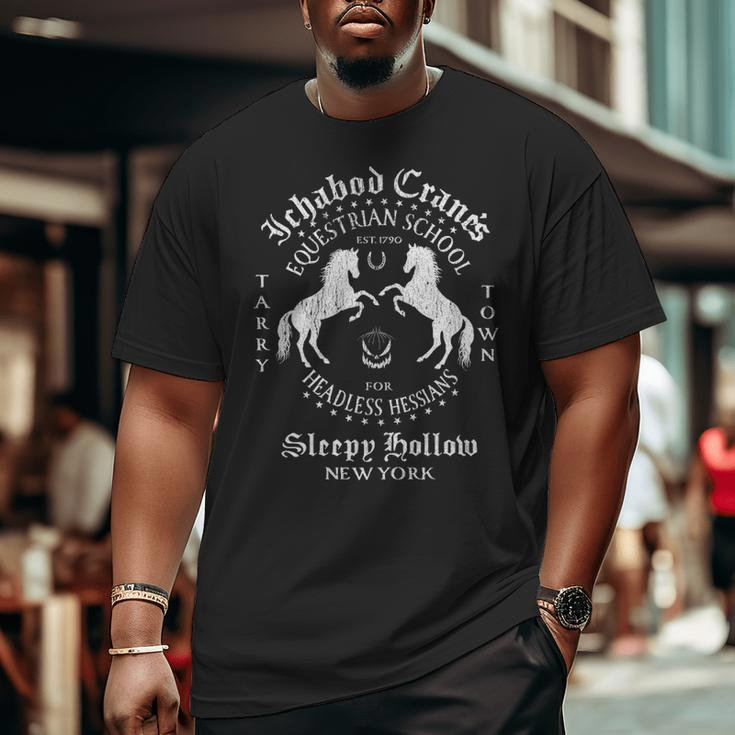 Ichabod Crane Equestrian School Sleepy Hollow Big and Tall Men T-shirt
