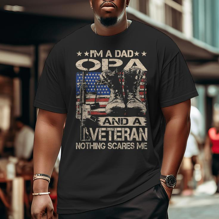 I'm A Dad Opa And A Veteran Opa Father's Day Big and Tall Men T-shirt