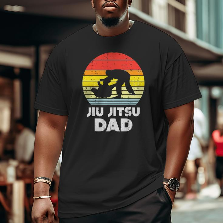 Jiu Jitsu Dad Sunset Retro Brazilian Martial Arts Men Big and Tall Men T-shirt
