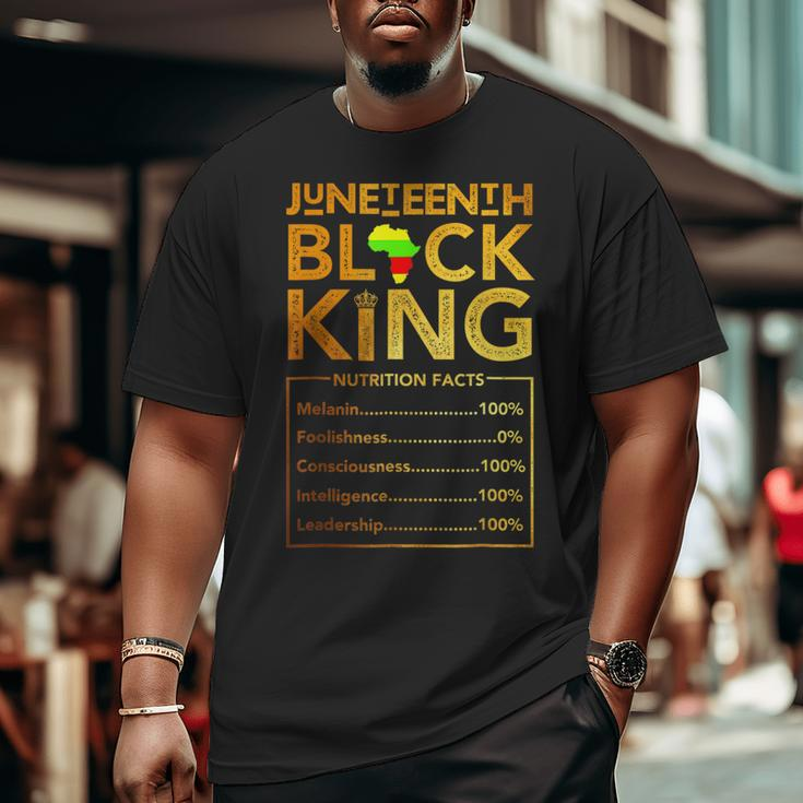 Junenth Black King Melanin Dad Fathers Day Men Father's Big and Tall Men T-shirt
