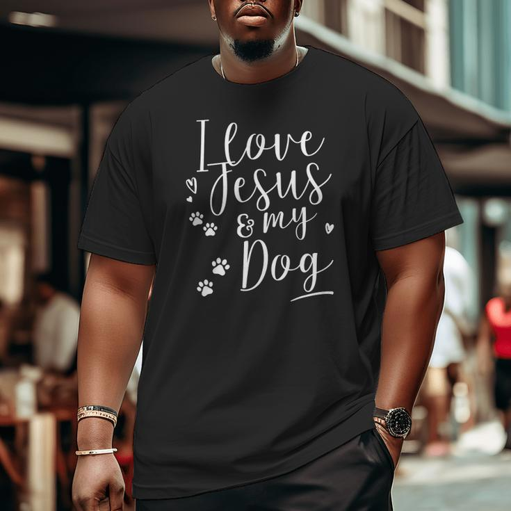 I Love Jesus And My Dog Big and Tall Men T-shirt