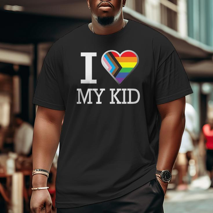 I Love My Kid With Pride Big and Tall Men T-shirt