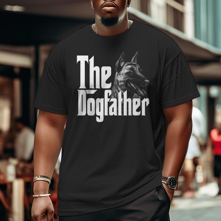 Malinois Belga Dog Dad Dogfather Dogs Daddy Father Big and Tall Men T-shirt