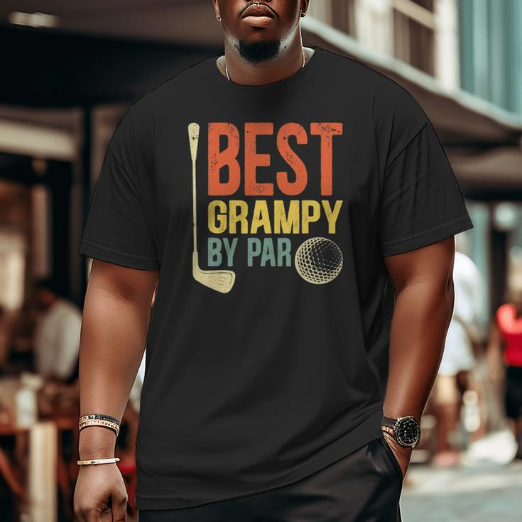 Mens Best Grampy By Par Father's Day Golf Grandpa Big and Tall Men T-shirt
