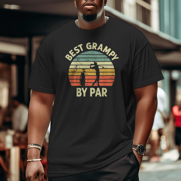 Mens Best Grampy By Par Golfing Golf For Golfer Grandpa Big and Tall Men T-shirt