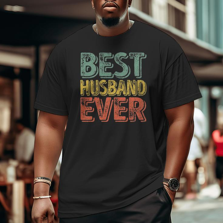 Mens Best Husband Ever Christmas Father's Day Big and Tall Men T-shirt