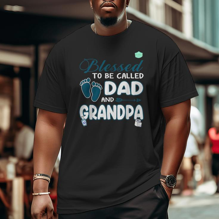 Mens Blessed To Be Called Dad For Cool Grandpa Plus Size Big and Tall Men T-shirt