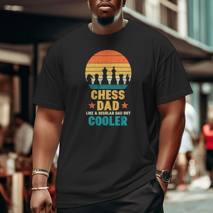 Mens Chess Dad Regular But Cooler Retro Father's Day Player Men Big and Tall Men T-shirt