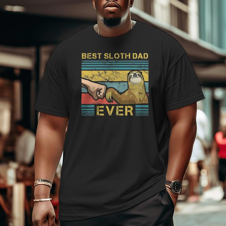 Mens Dad Sloth Slow Motion Animals Sleepy Sloth Lover Father Big and Tall Men T-shirt