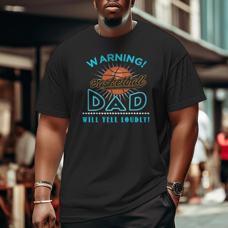 Mens Father's Day Sport Basketball Dad Big and Tall Men T-shirt