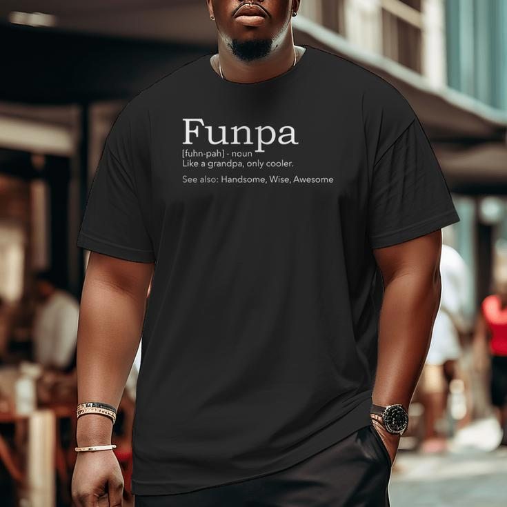 Mens Funpa Cool Grandpa Big and Tall Men T-shirt