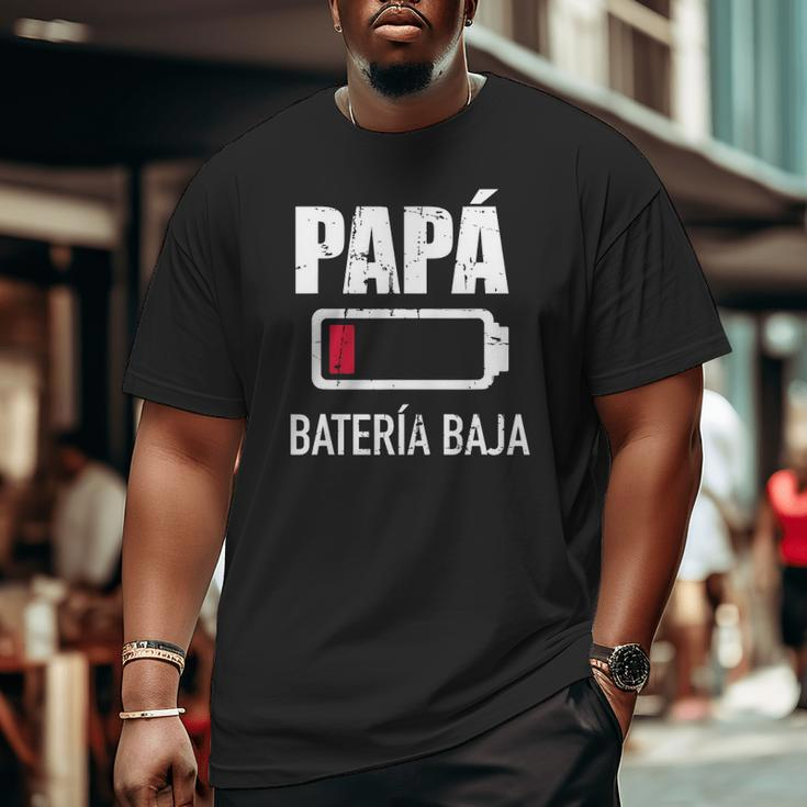 Mens Papá Batería Baja Para Día Del Padre Big and Tall Men T-shirt