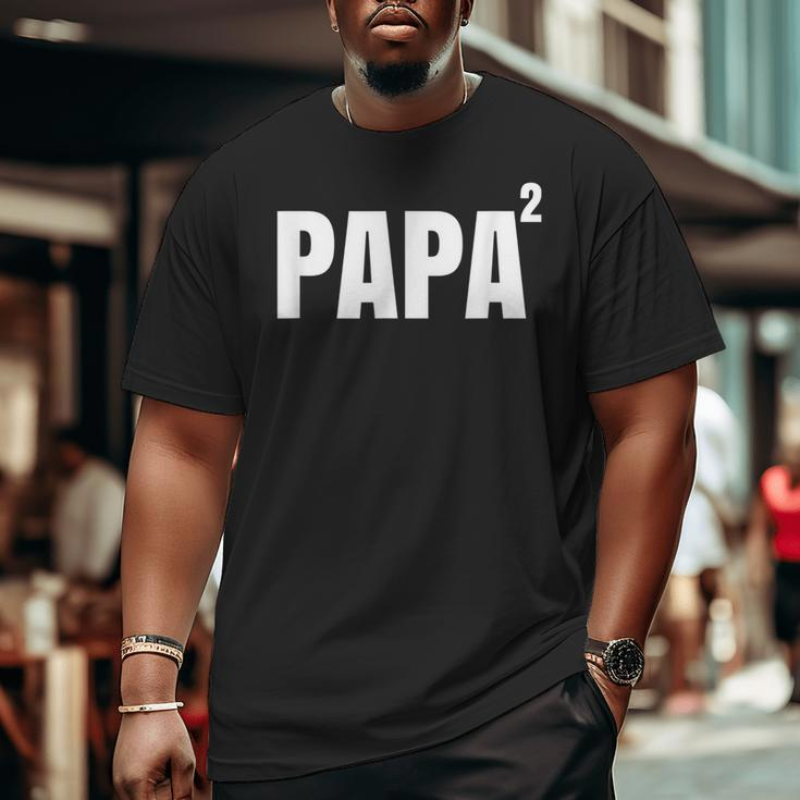 Papa 2 Grandpa Papa Pregnancy Announcement Big and Tall Men T-shirt