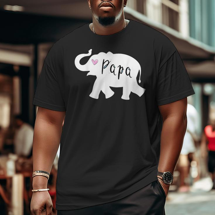 Papa Africa Elephant Father Matching For Dad Big and Tall Men T-shirt