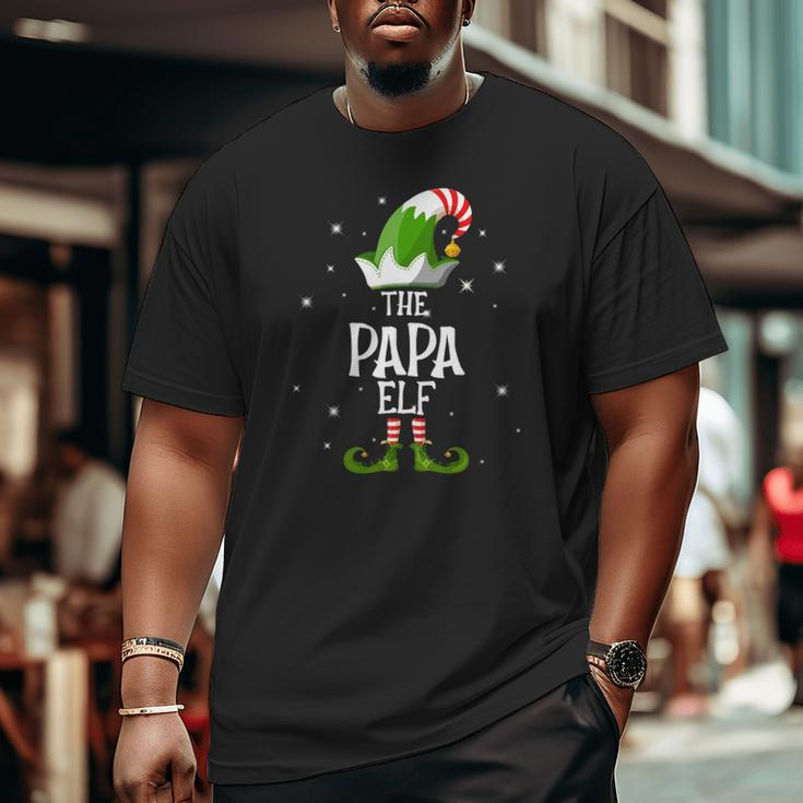 The Papa Elf Family Matching Group Christmas Big and Tall Men T-shirt