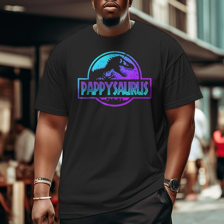 Pappysaurus Dinosaur Rex Father Day For Dad Big and Tall Men T-shirt