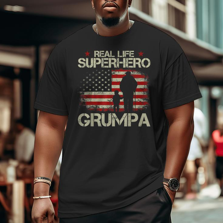 Real Life Superhero Grumpa For Grandpa Big and Tall Men T-shirt