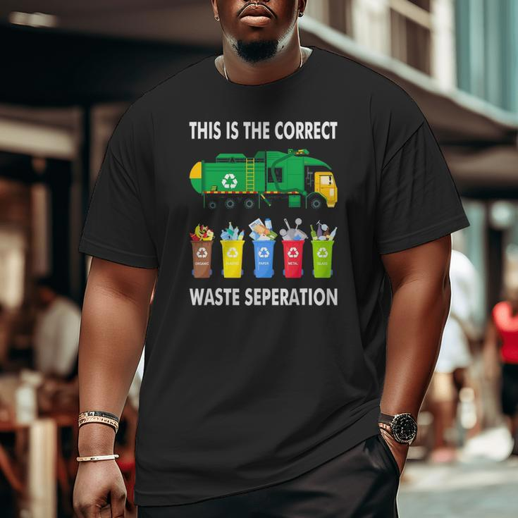 Recycling Trash Waste Separation Garbage Truck Big and Tall Men T-shirt