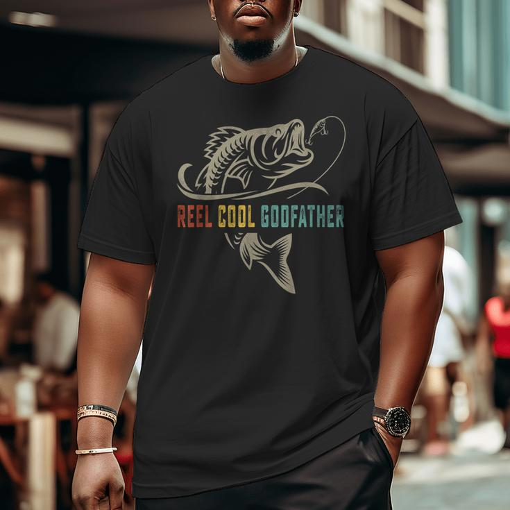 Reel Cool Godfather Fathers Day For Fishing Dad Big and Tall Men T-shirt