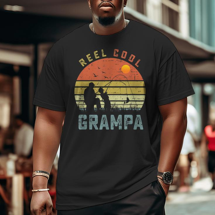 Reel Cool Grampa Fathers Day For Fishing Dad Big and Tall Men T-shirt