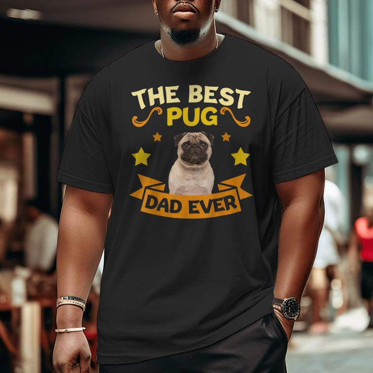 Retro Vintage Best Pug Dad Ever Father's Day Big and Tall Men T-shirt