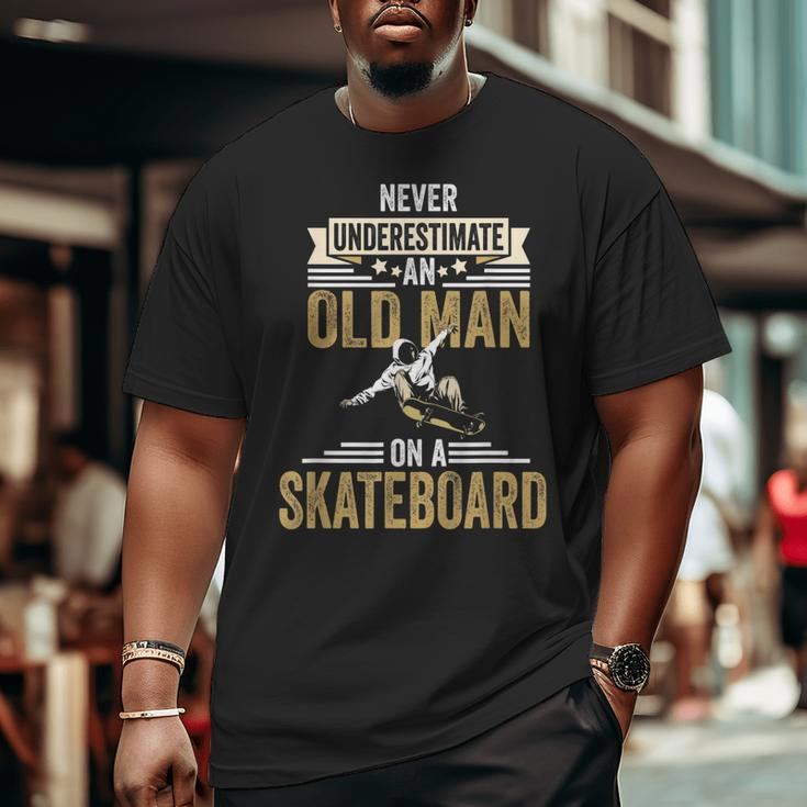 Skateboard Grandpa Father's Day Big and Tall Men T-shirt