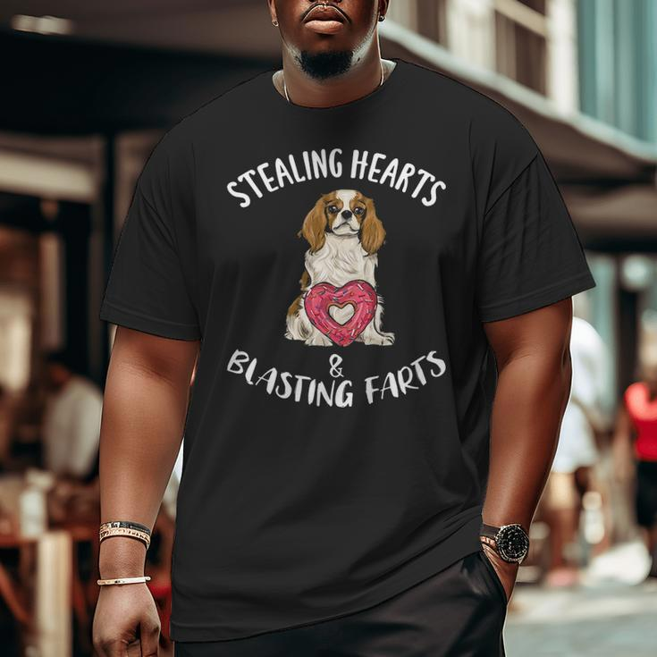 Stealing Hearts Blasting Farts Cavalier King Charles Spaniel Big and Tall Men T-shirt