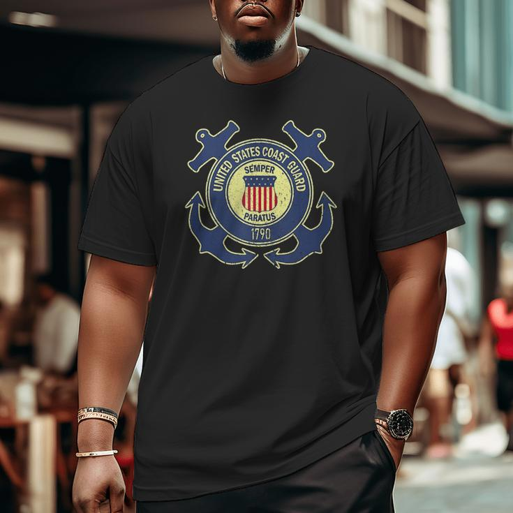 US Coast Guard Veteran Red Friday Patriotic Tank Top Big and Tall Men T-shirt