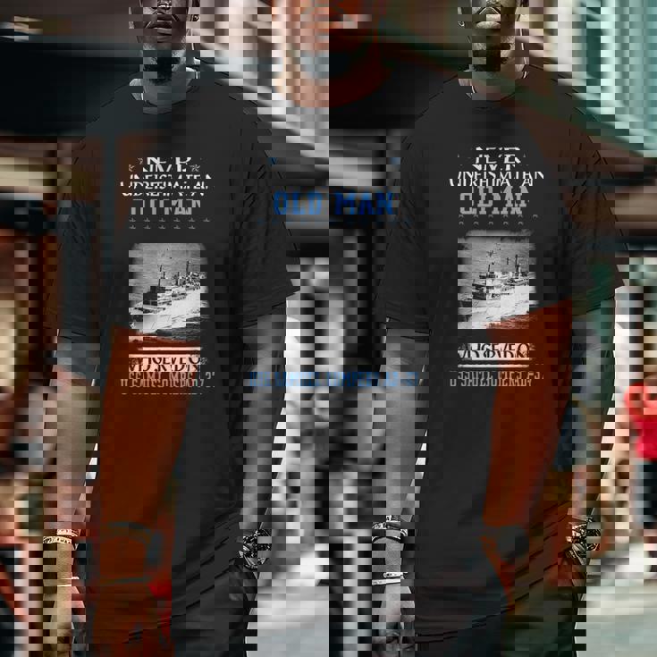 Uss Samuel Gompers Ad-37 Veterans Day Father Day Big and Tall Men T-shirt