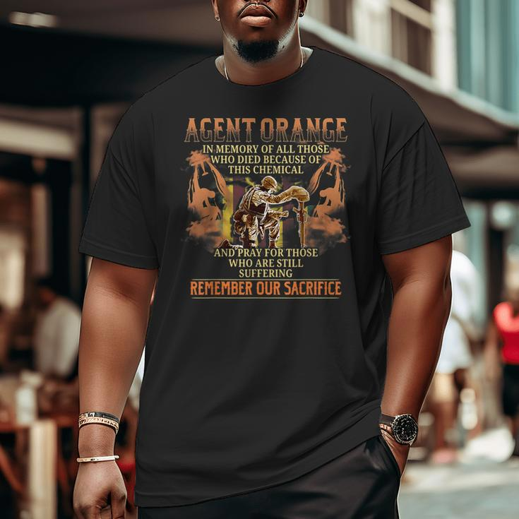 Vietnam War Orange Agent Remember Our Sacrifice Veteran Big and Tall Men T-shirt