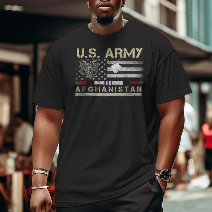 Vintage Afghanistan Veteran Us Army Military Big and Tall Men T-shirt
