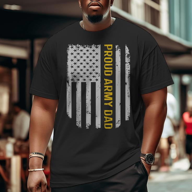 Vintage American Flag Proud Army Dad Father's Day Big and Tall Men T-shirt