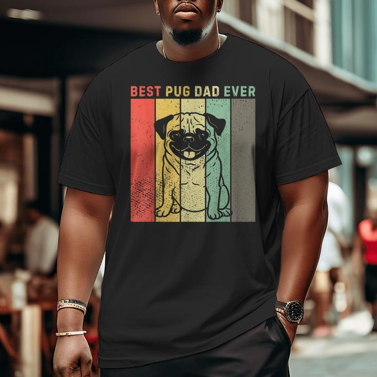 Vintage Best Pug Dog Dad Ever Men Big and Tall Men T-shirt
