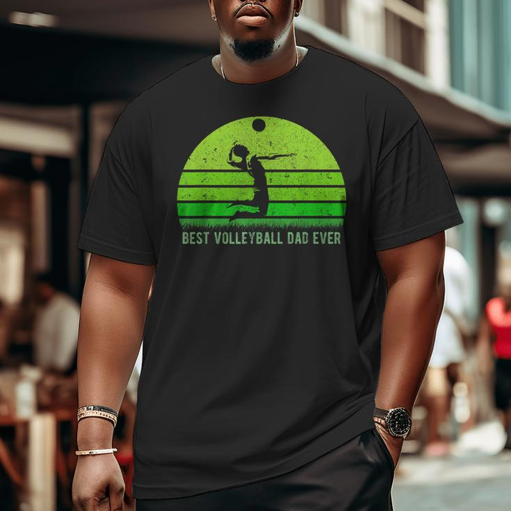 Vintage Retro Best Volleyball Dad Ever Father's Day Big and Tall Men T-shirt