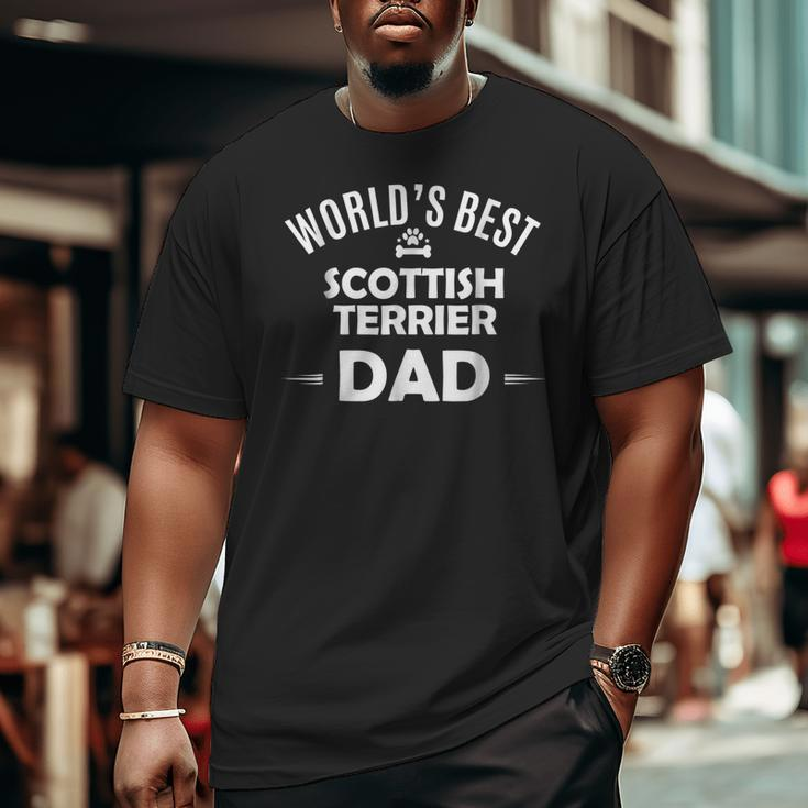 World's Best Scottish Terrier DadScottie Dog Big and Tall Men T-shirt