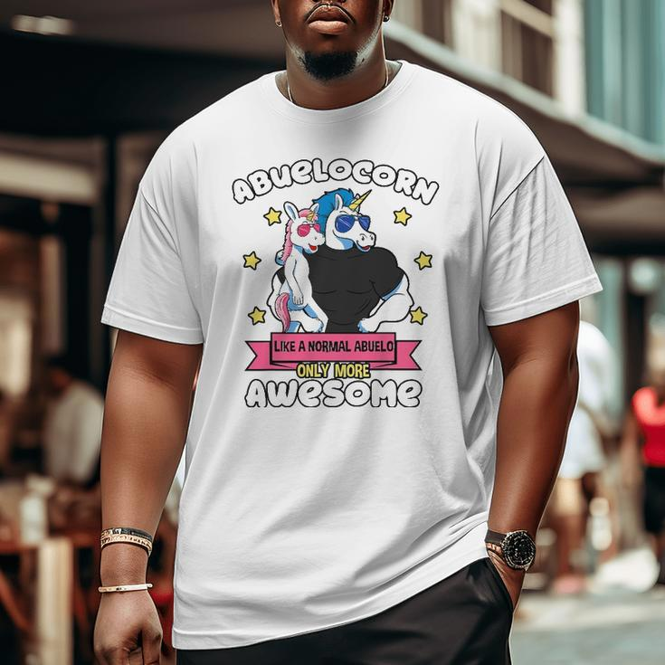 Abuelocorn 1 Kid Father's Day Abuelo Unicorn Granddaughter Big and Tall Men T-shirt