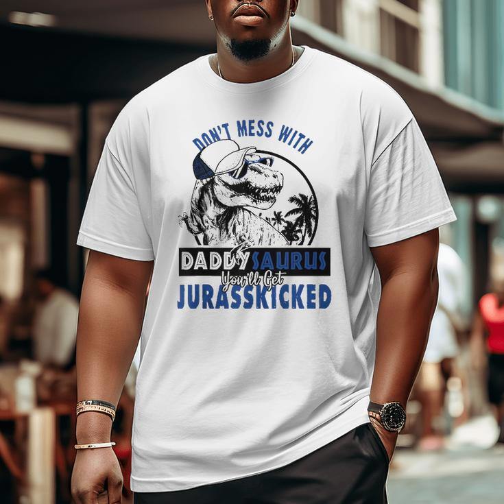 Daddysaurus Dad Husband Father's Day Matching Dinosaur Big and Tall Men T-shirt