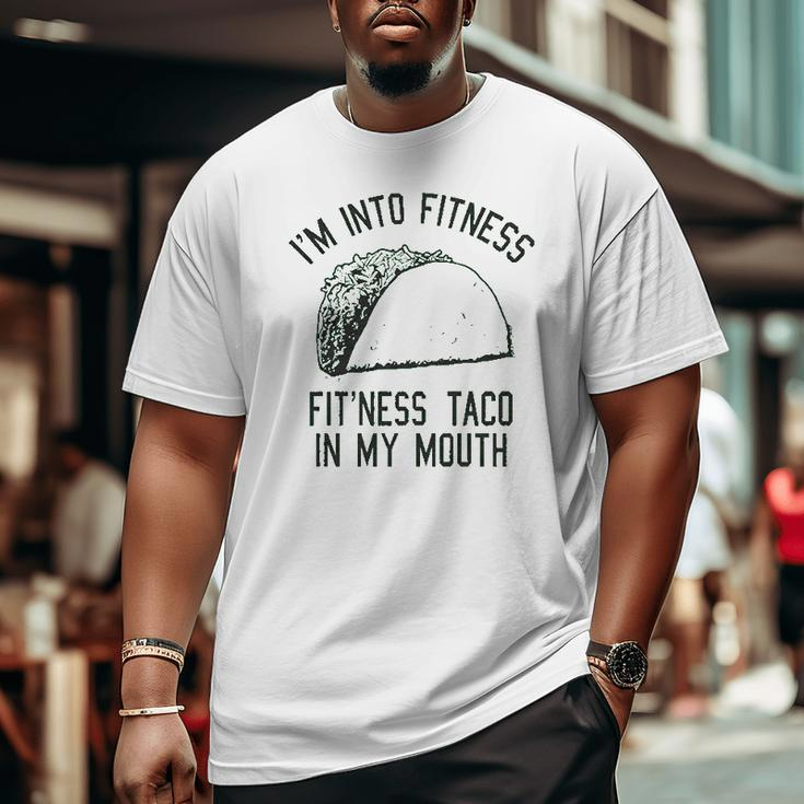 Fitness Taco Gym Graphic Big and Tall Men T-shirt