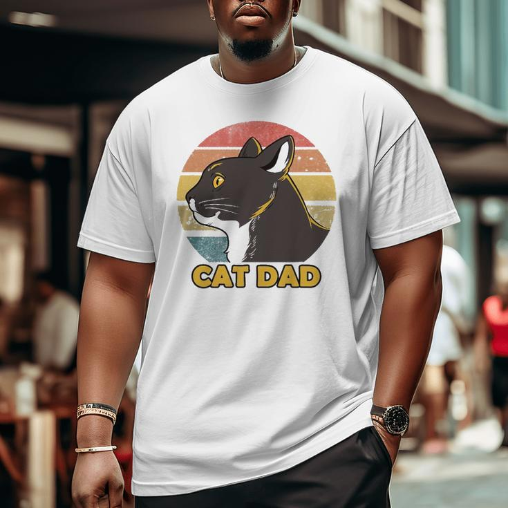Cat Dad Father's Day Big and Tall Men T-shirt