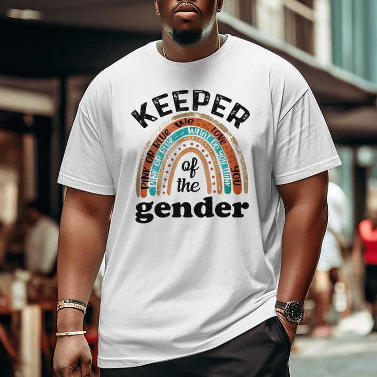 Keeper Of The Gender Rainbow Gender Reveal Baby Shower Big and Tall Men T-shirt