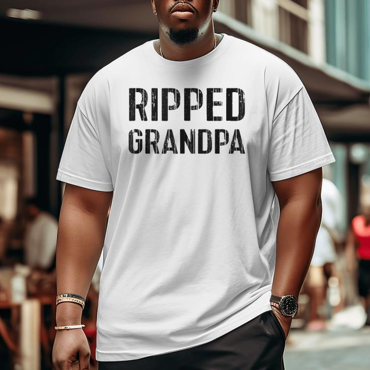 Ripped Grandpa Father's Day 1 Best Grandpa Ever Big and Tall Men T-shirt