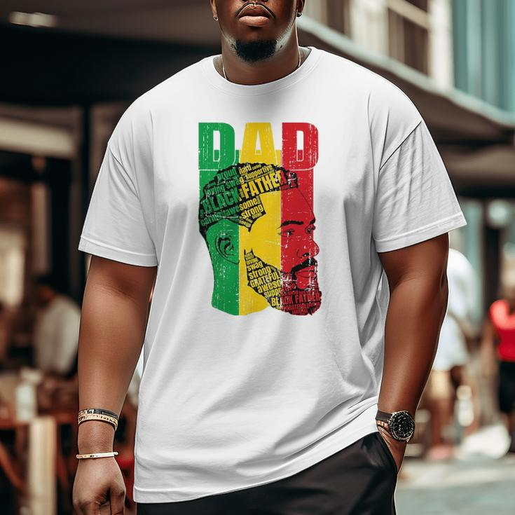 Strong Black Dad King African American Big and Tall Men T-shirt